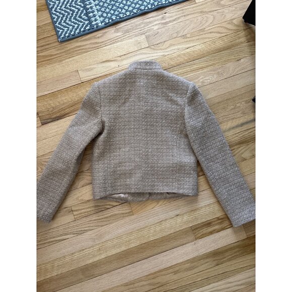Mango Womens Beige Tweed Button-Up Jacket, XS, new with tags - Picture 6 of 7